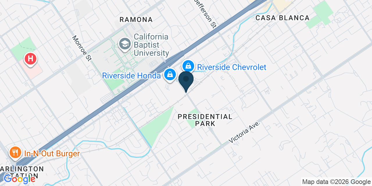 Map showing Riverside, Riverside County, CA