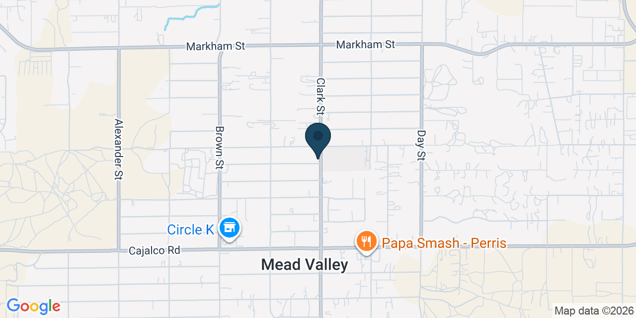 Map showing Perris, Riverside County, CA