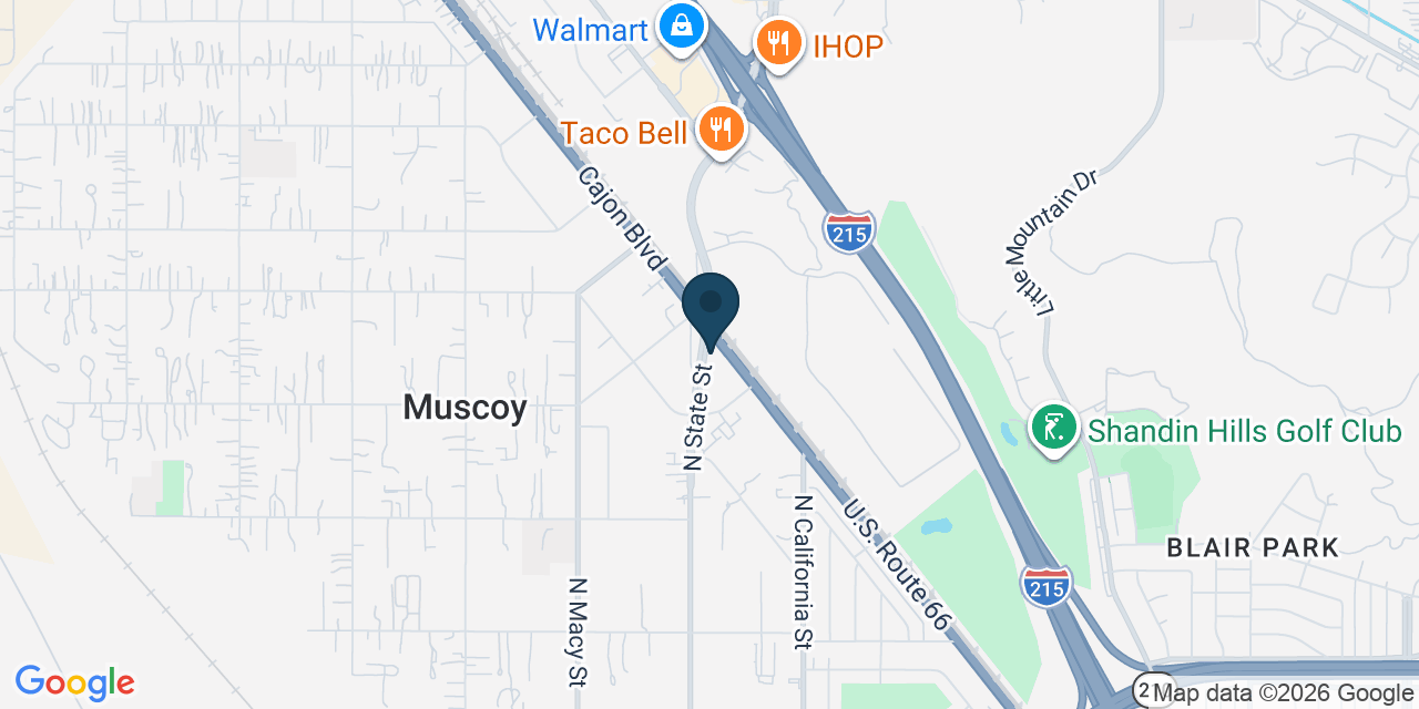 Map showing Muscoy, San Bernardino County, CA