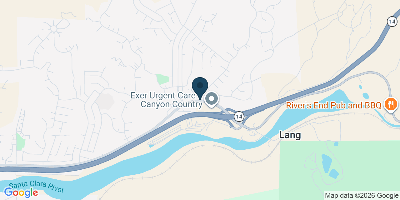 Map showing Santa Clarita, Los Angeles County, CA