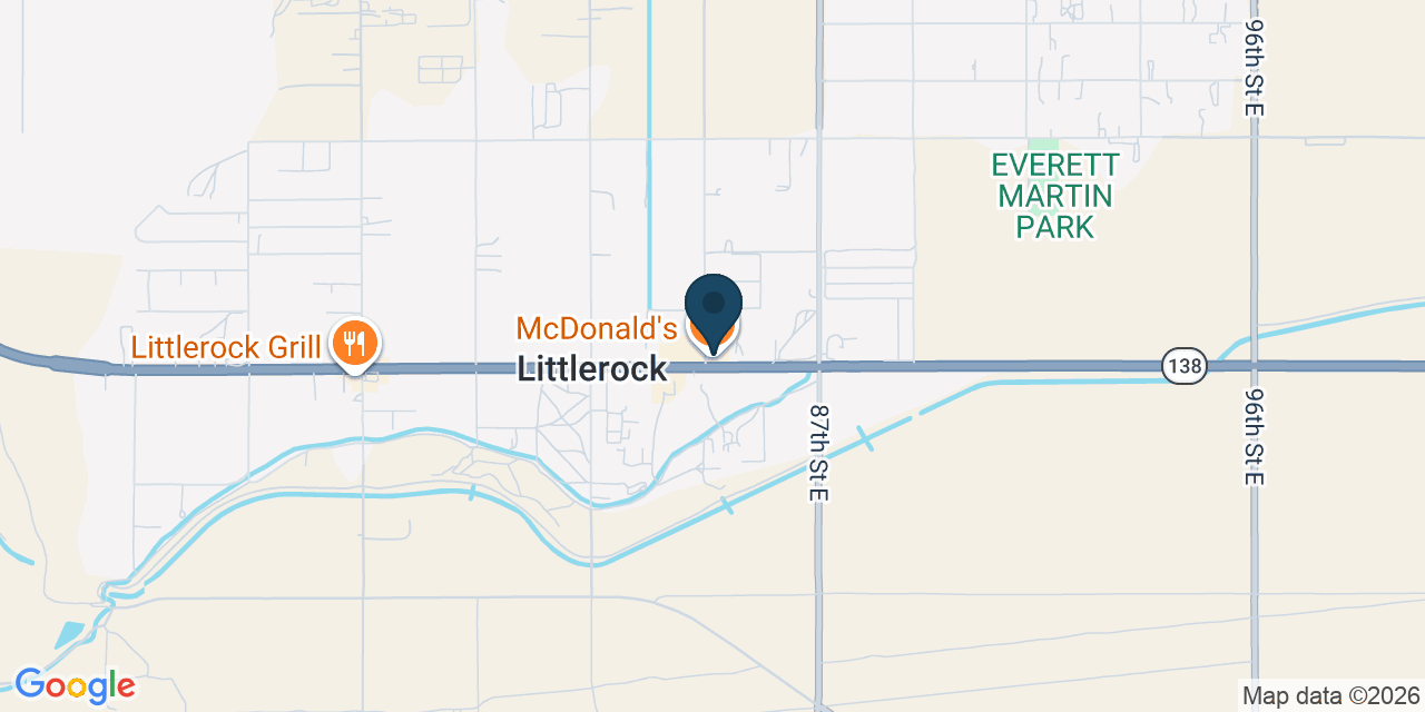 Map showing Littlerock, Los Angeles County, CA