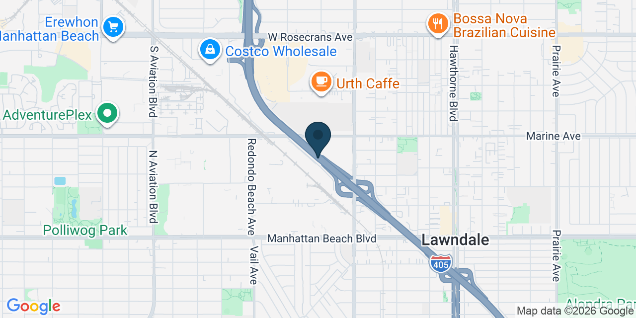 Map showing Redondo Beach, Los Angeles County, CA