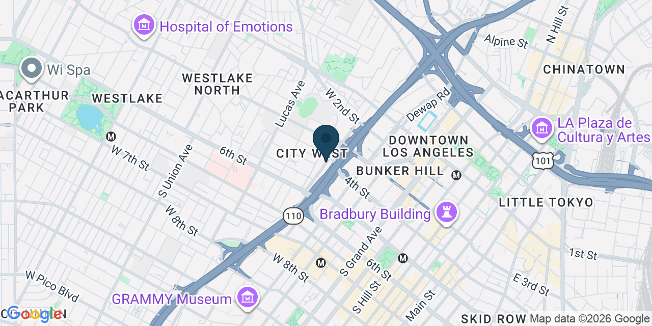 Map showing Los Angeles, Los Angeles County, CA