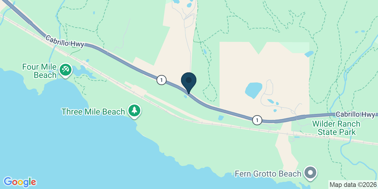 Map showing Santa Cruz County, CA