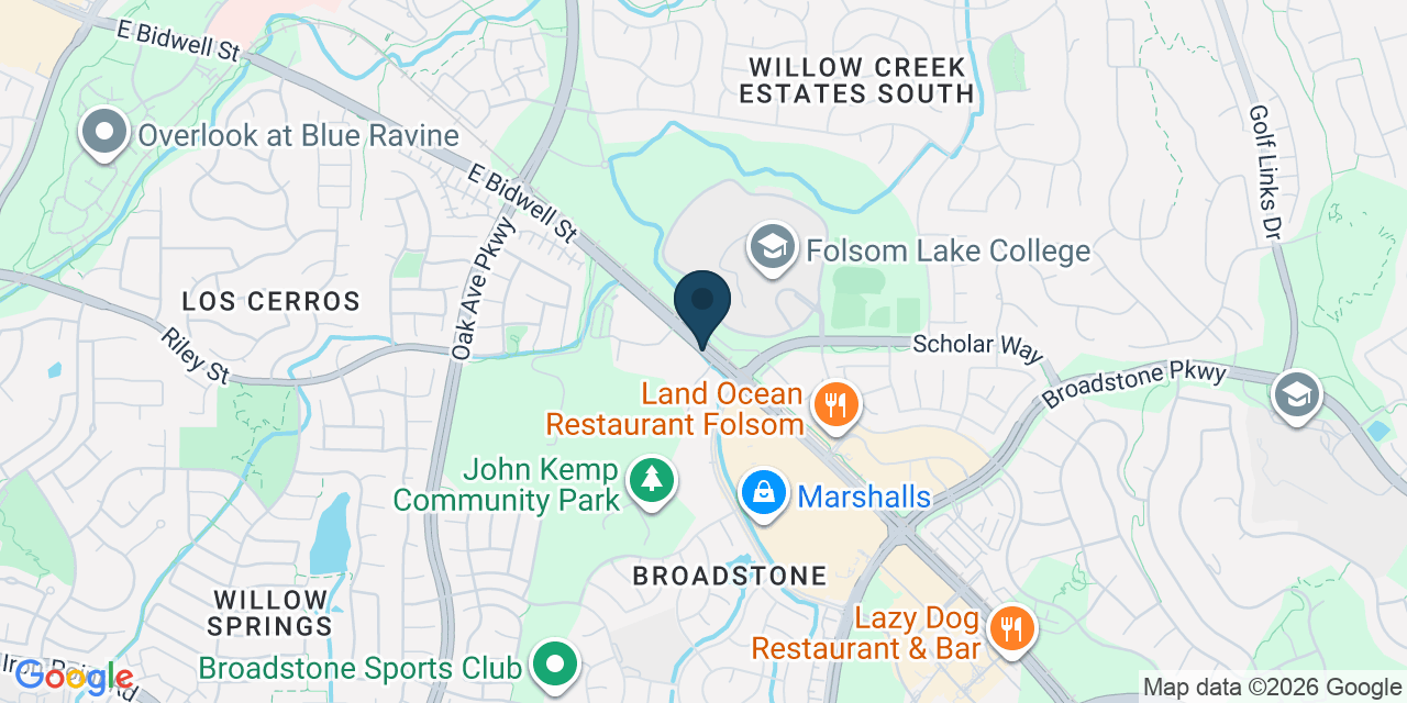 Map showing Folsom, Sacramento County, CA