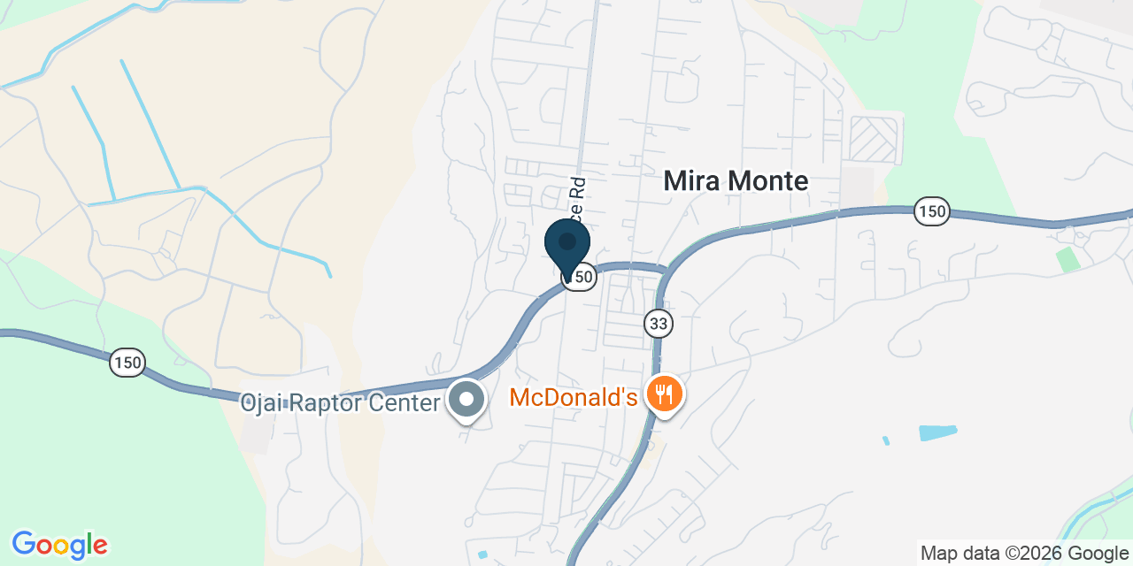 Map showing Mira Monte, Ventura County, CA