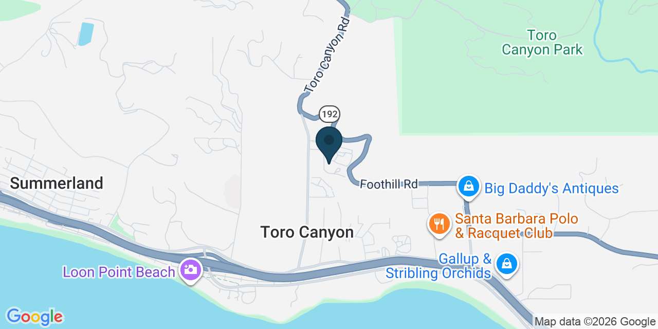 Map showing Carpinteria, Santa Barbara County, CA