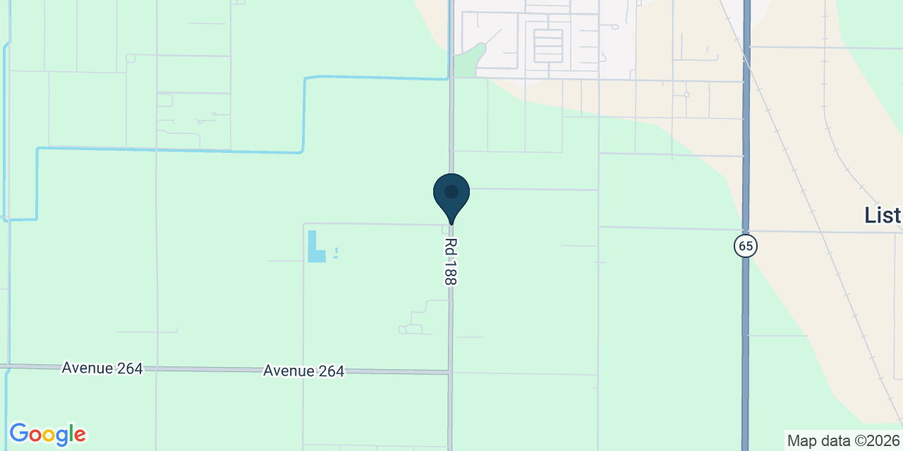 Map showing Tulare County, CA