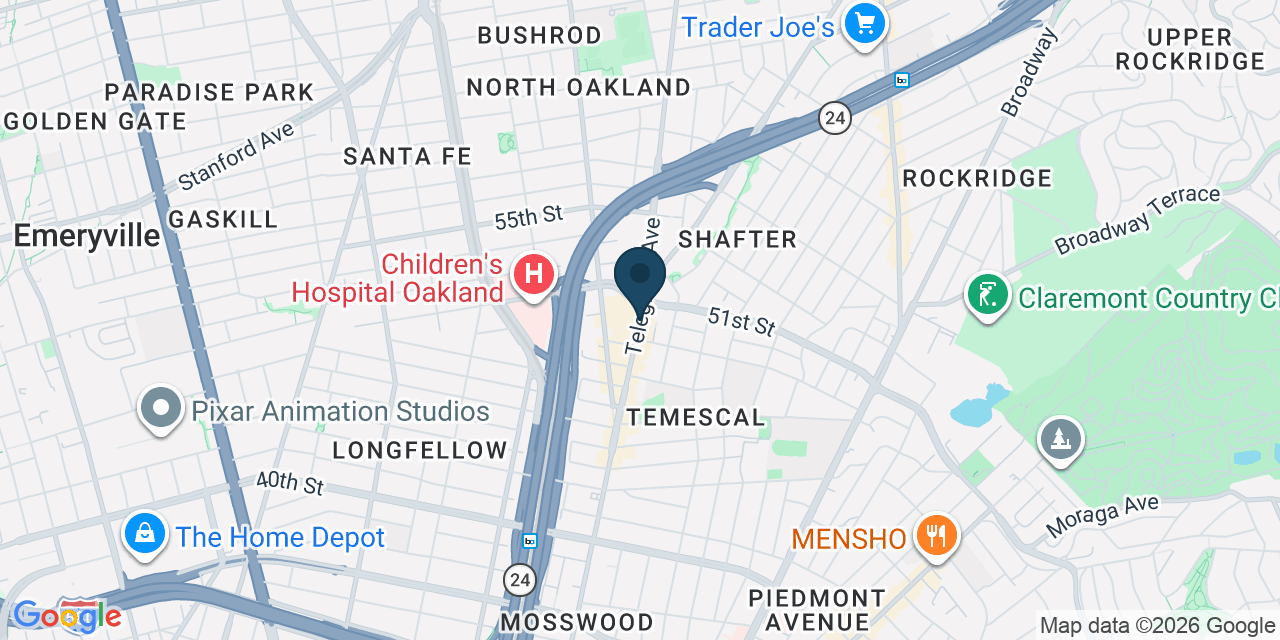 Map showing Alameda County, CA