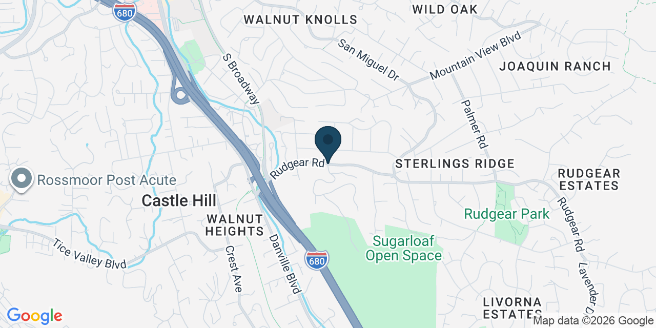 Map showing San Miguel, Contra Costa County, CA