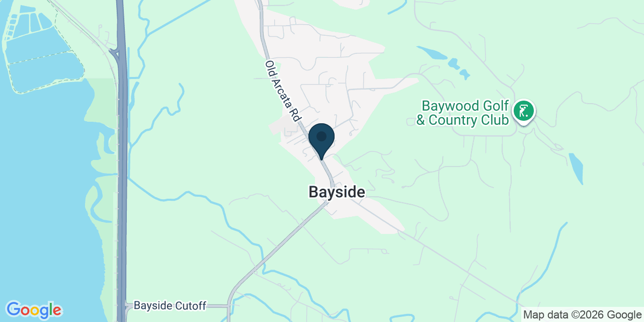 Map showing Bayside, Humboldt County, CA