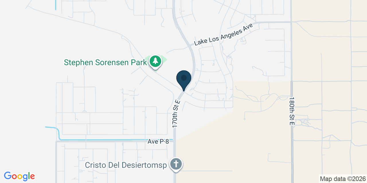Map showing Lake Los Angeles, Los Angeles County, CA