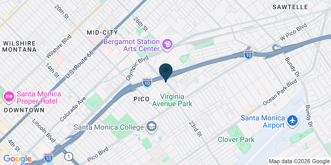 Map showing Santa Monica, Los Angeles County, CA