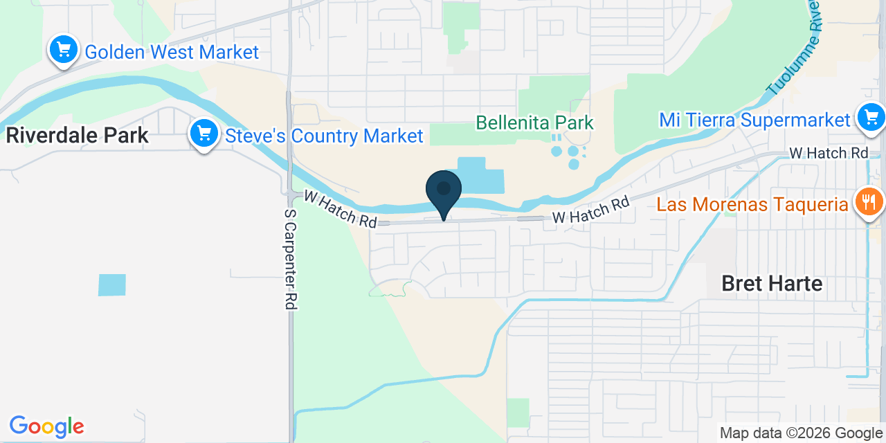 Map showing Stanislaus County, CA