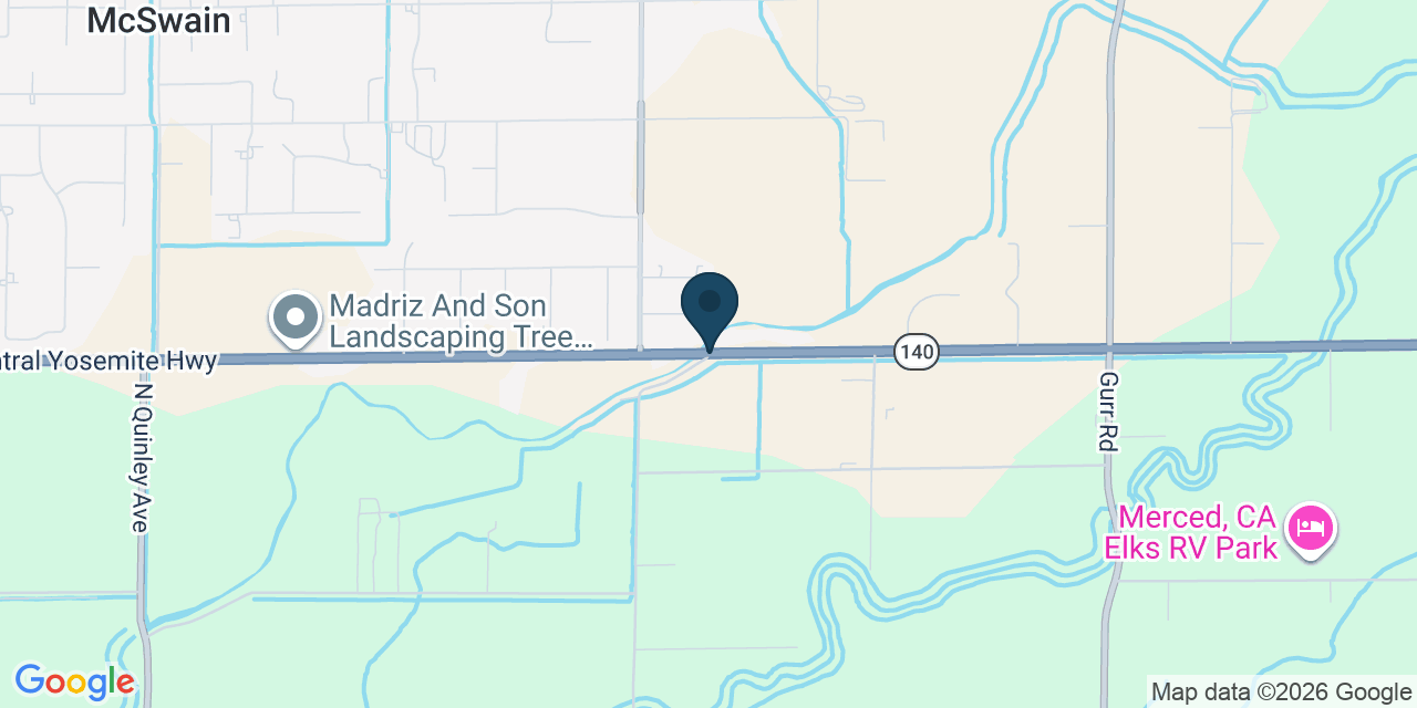 Map showing McSwain, Merced County, CA