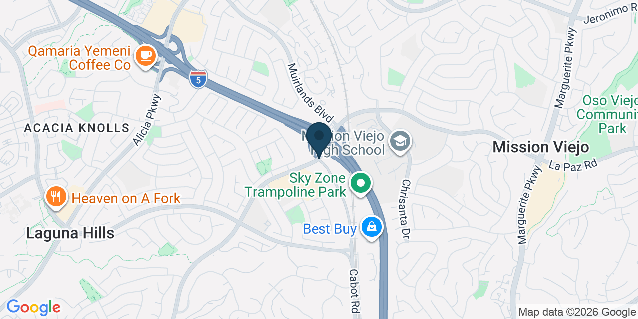 Map showing Laguna Hills, Orange County, CA
