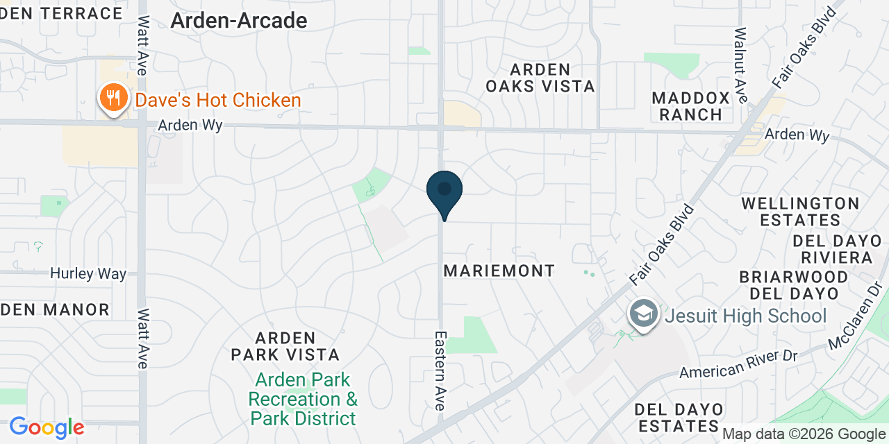 Map showing Arden-Arcade, Sacramento County, CA