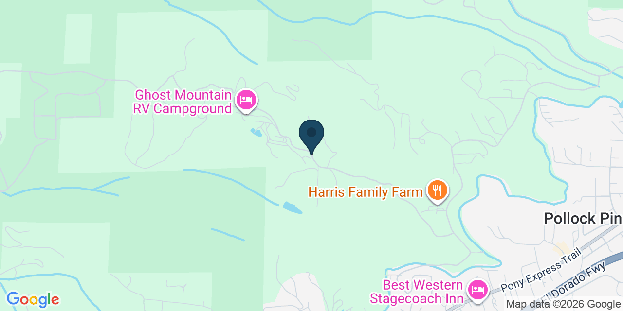 Map showing El Dorado County, CA