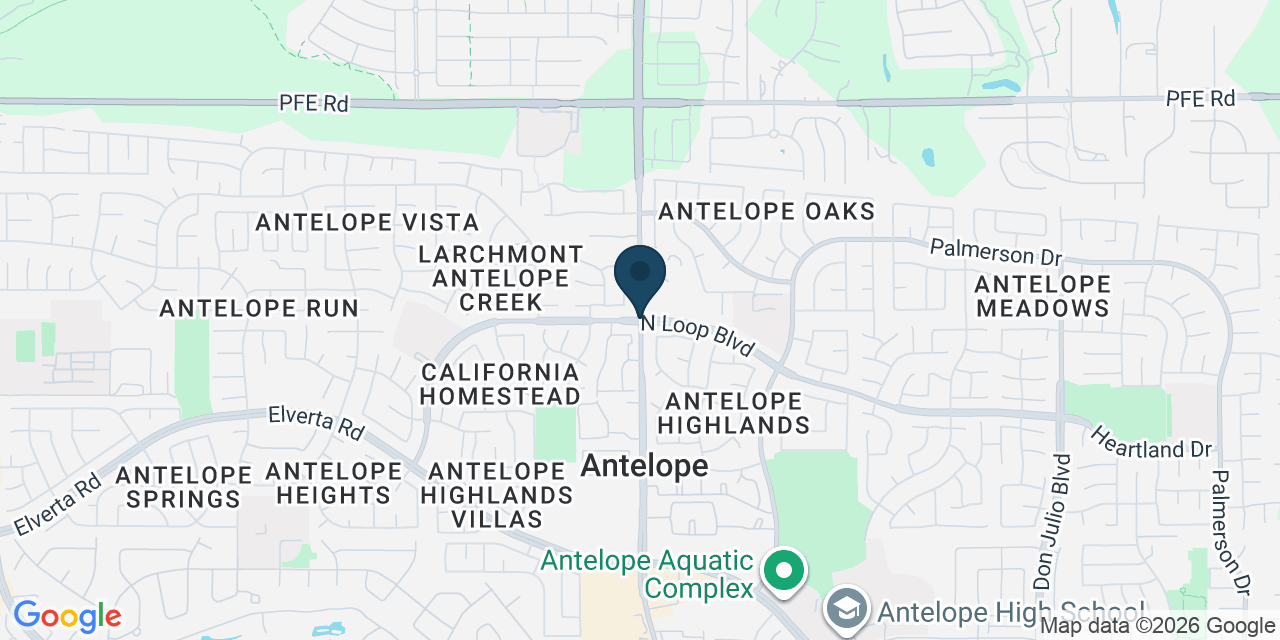 Map showing Antelope, Sacramento County, CA