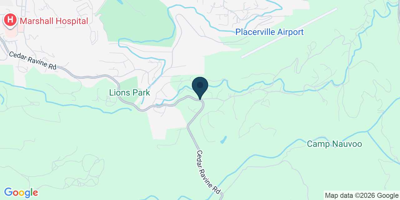 Map showing El Dorado County, CA