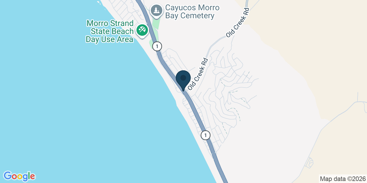 Map showing Cayucos, San Luis Obispo County, CA