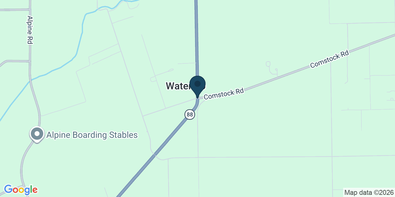Map showing Waterloo, San Joaquin County, CA
