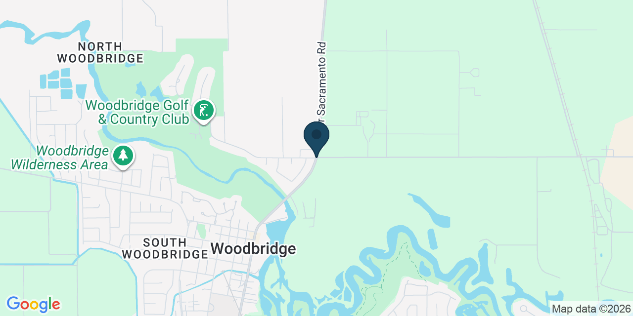 Map showing Woodbridge, San Joaquin County, CA