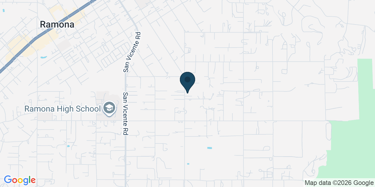 Map showing Ramona, San Diego County, CA