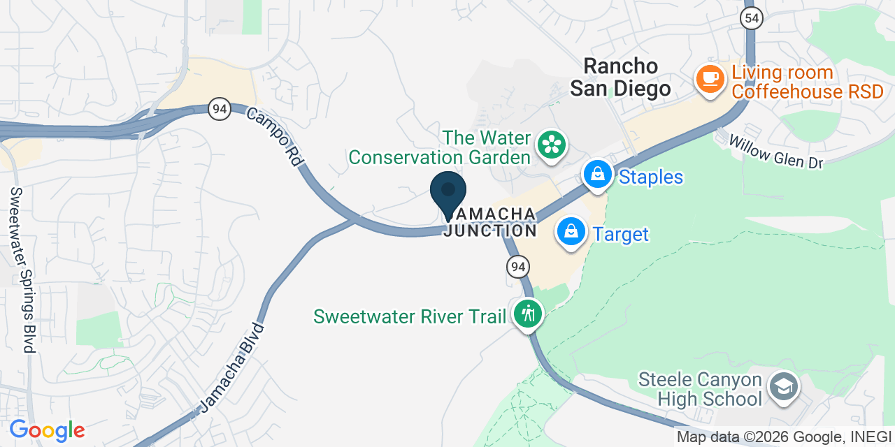 Map showing Spring Valley, San Diego County, CA
