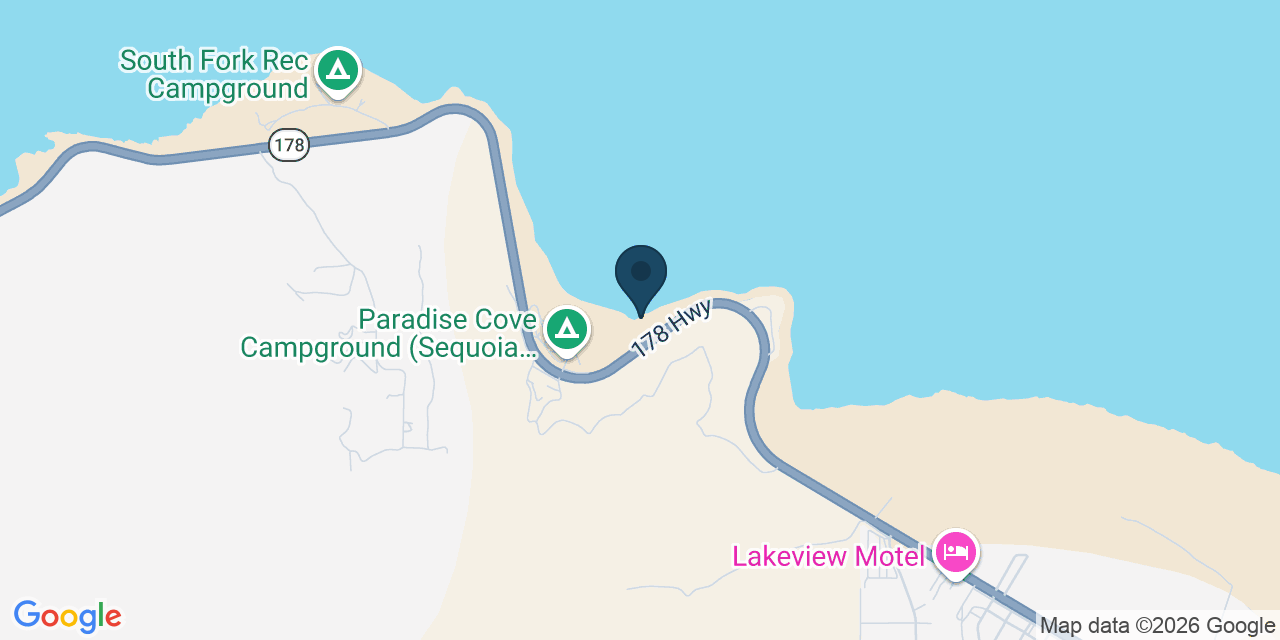 Map showing Lake Isabella, Kern County, CA