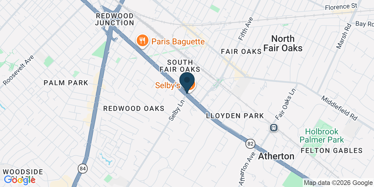 Map showing North Fair Oaks, San Mateo County, CA