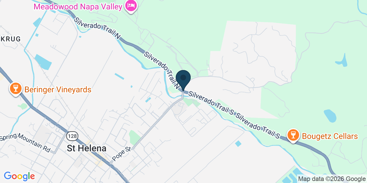 Map showing St. Helena, Napa County, CA