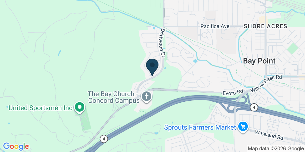 Map showing Bay Point, Contra Costa County, CA