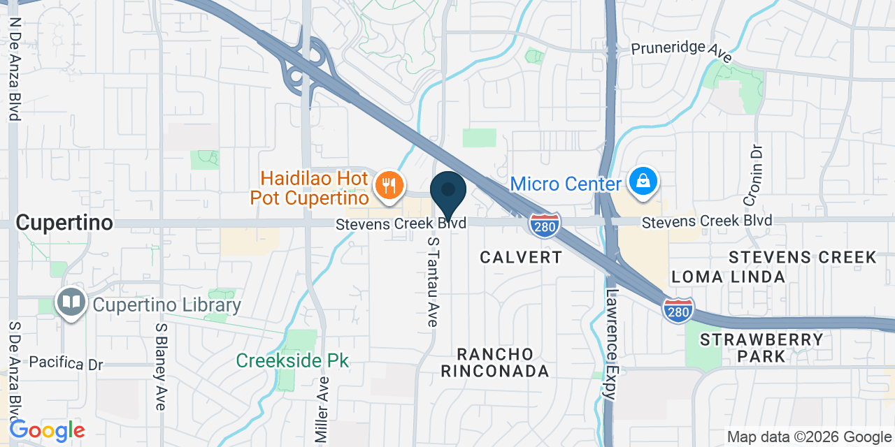 Map showing Santa Clara County, CA