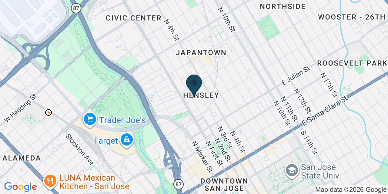 Map showing San Jose, Santa Clara County, CA