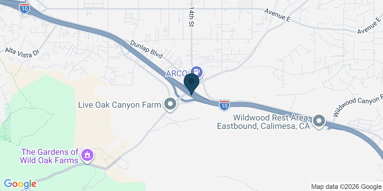 Map showing Yucaipa, San Bernardino County, CA