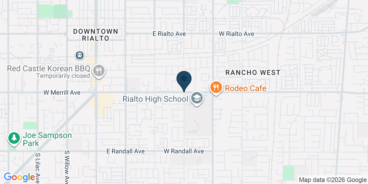 Map showing San Bernardino County, CA