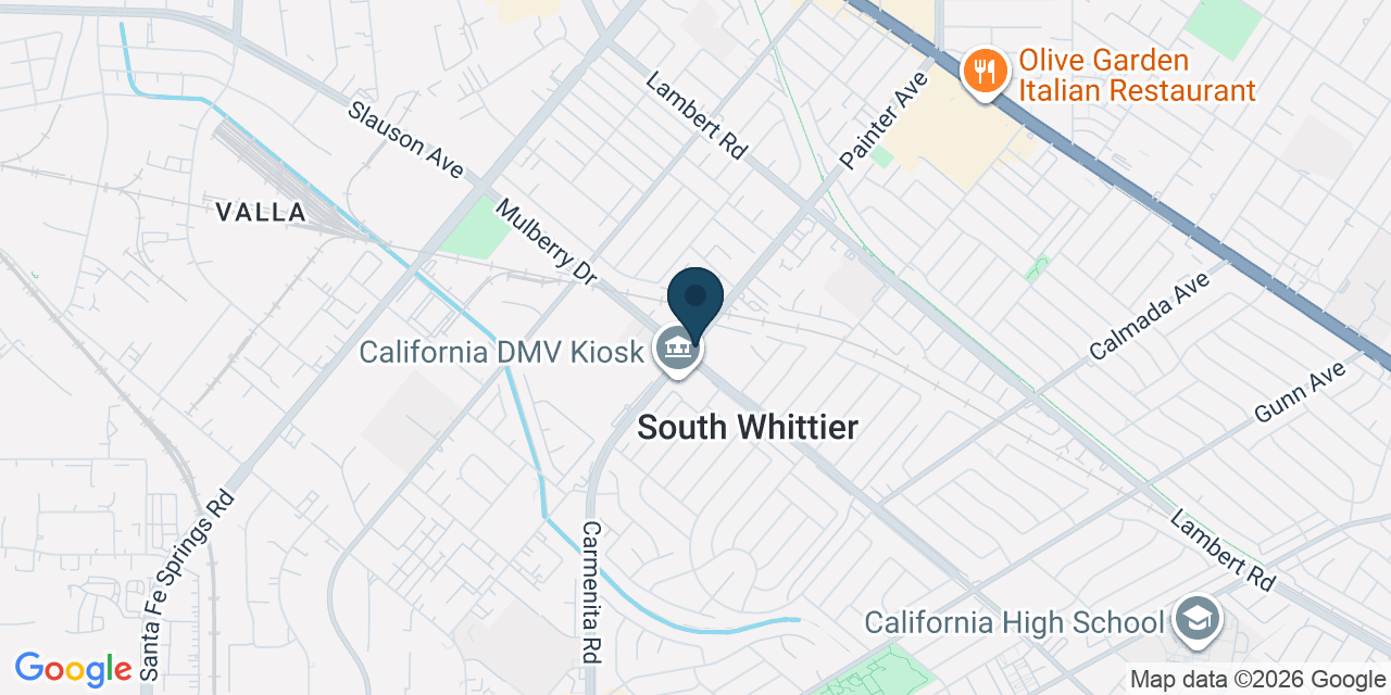 Map showing South Whittier, Los Angeles County, CA