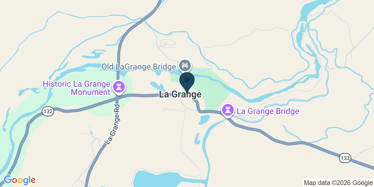 Map showing La Grange, Stanislaus County, CA