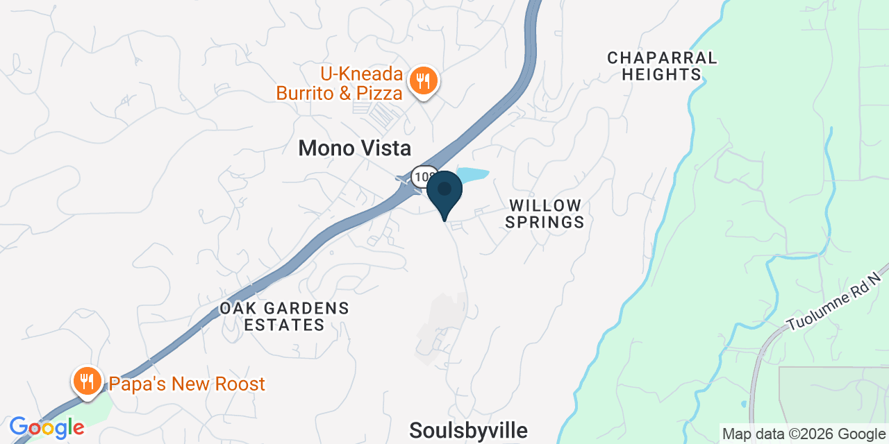 Map showing Soulsbyville, Tuolumne County, CA