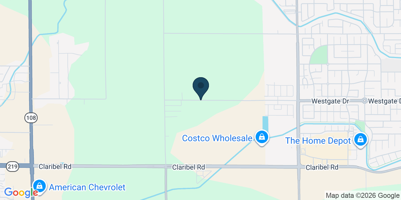 Map showing Stanislaus County, CA