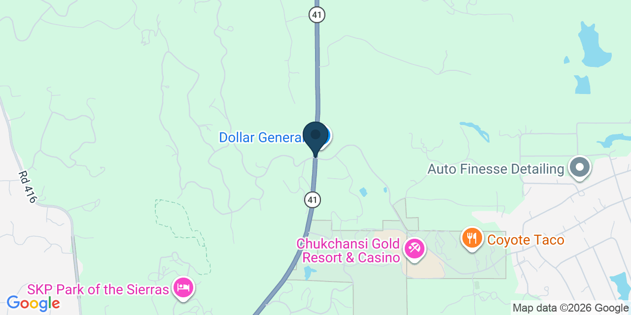Map showing Coarsegold, Madera County, CA