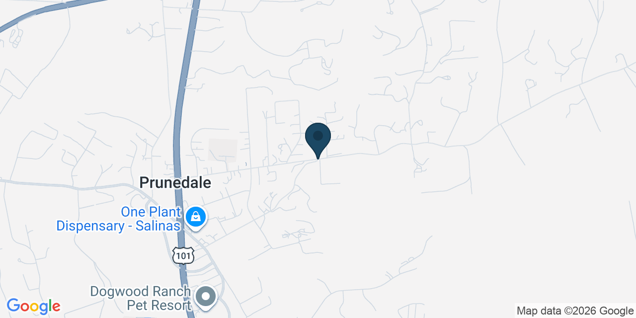 Map showing Prunedale, Monterey County, CA