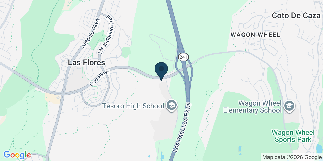 Map showing Rancho Santa Margarita, Orange County, CA