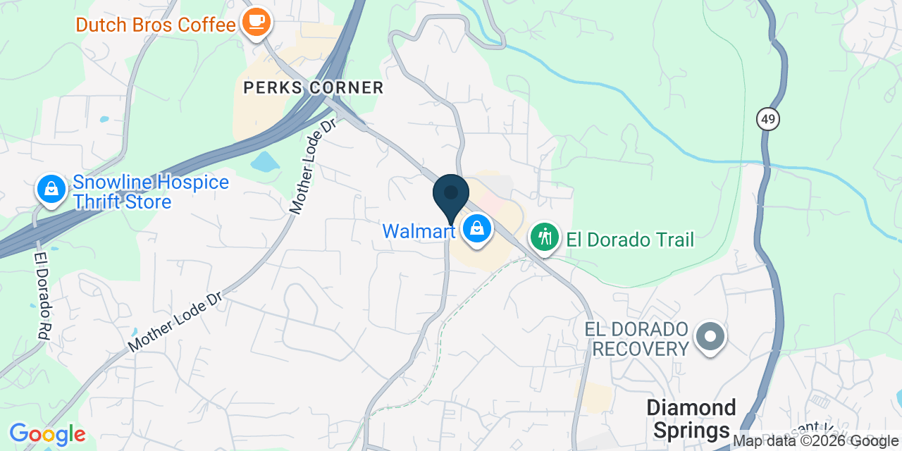Map showing Placerville, El Dorado County, CA