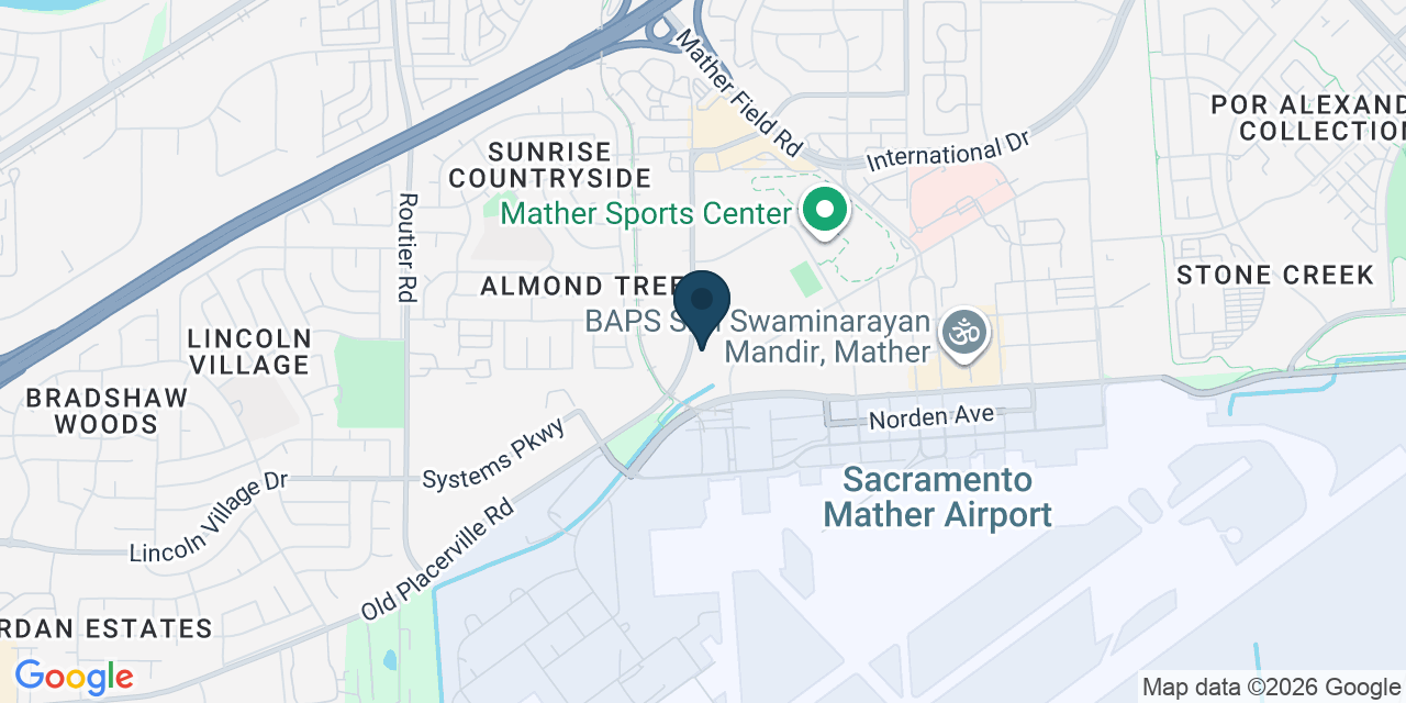 Map showing Rancho Cordova, Sacramento County, CA