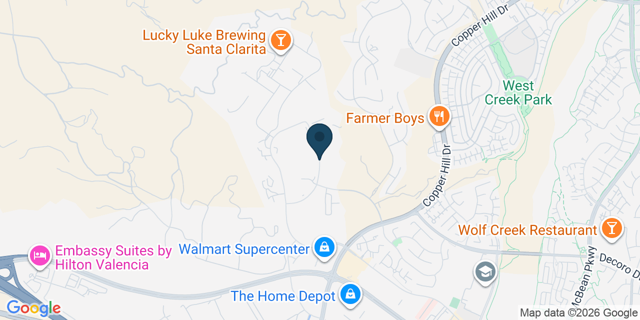 Map showing Santa Clarita, Los Angeles County, CA