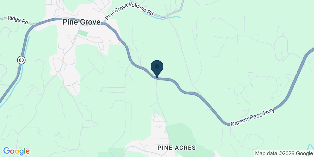 Map showing Pine Grove, Amador County, CA