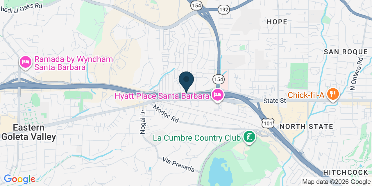 Map showing Eastern Goleta Valley, Santa Barbara County, CA