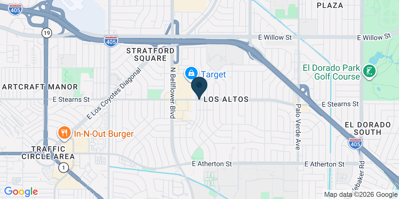 Map showing Long Beach, Los Angeles County, CA
